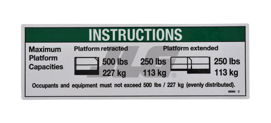 70040786 | INSTRUCT-MAX CAP 500LBS