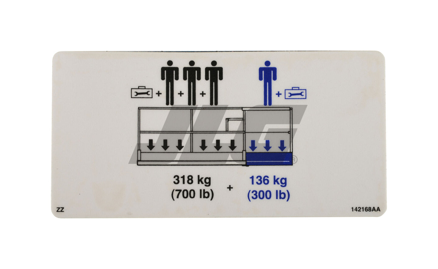 70040894 | PLTFM CAPACITY DECAL