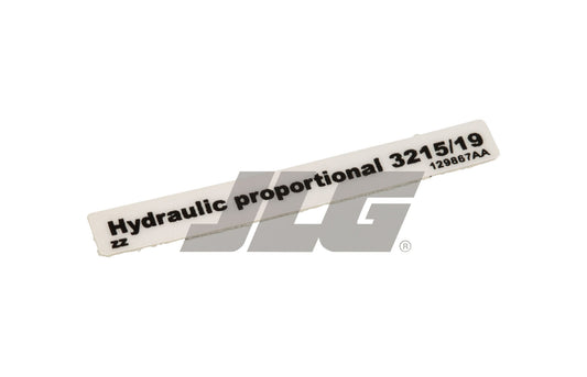 70041314 | DECAL, VL, HYDRAULIC PROP