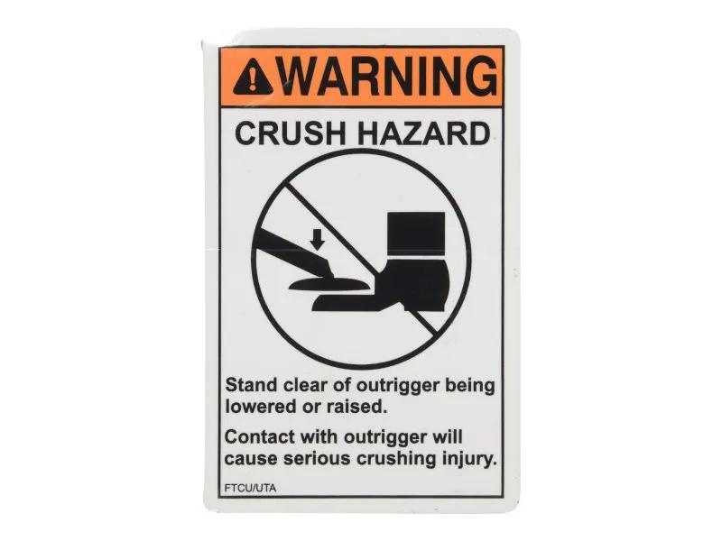 70041873 | DECAL,WARNING OUTRIGGER