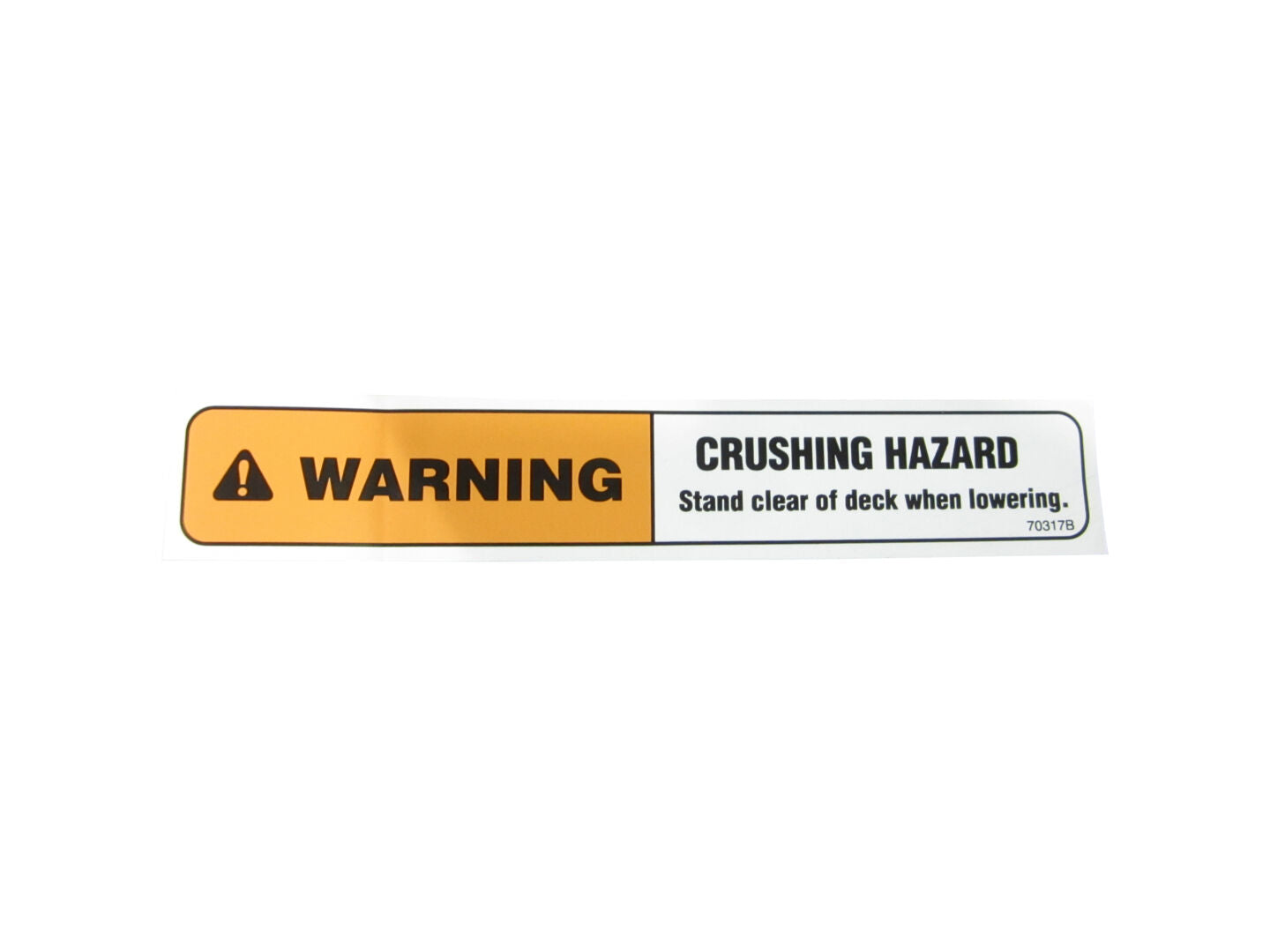 70317 | DECAL, CRUSHING HAZARD WARNING