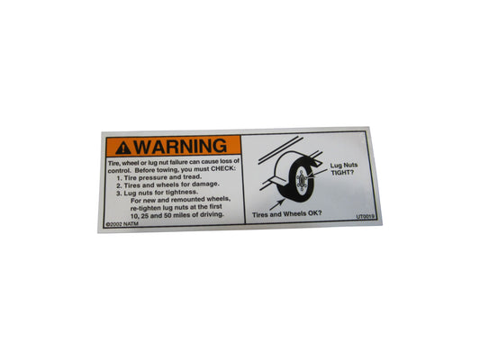 70319 | DECAL-WARNING, CHECK LUG NUTS