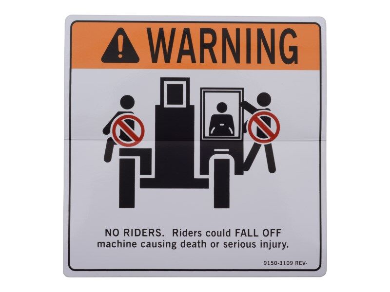 91503109 | NO RIDERS DECAL