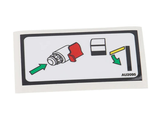 AU2095 | DECAL, JIB MANUAL DESCENT