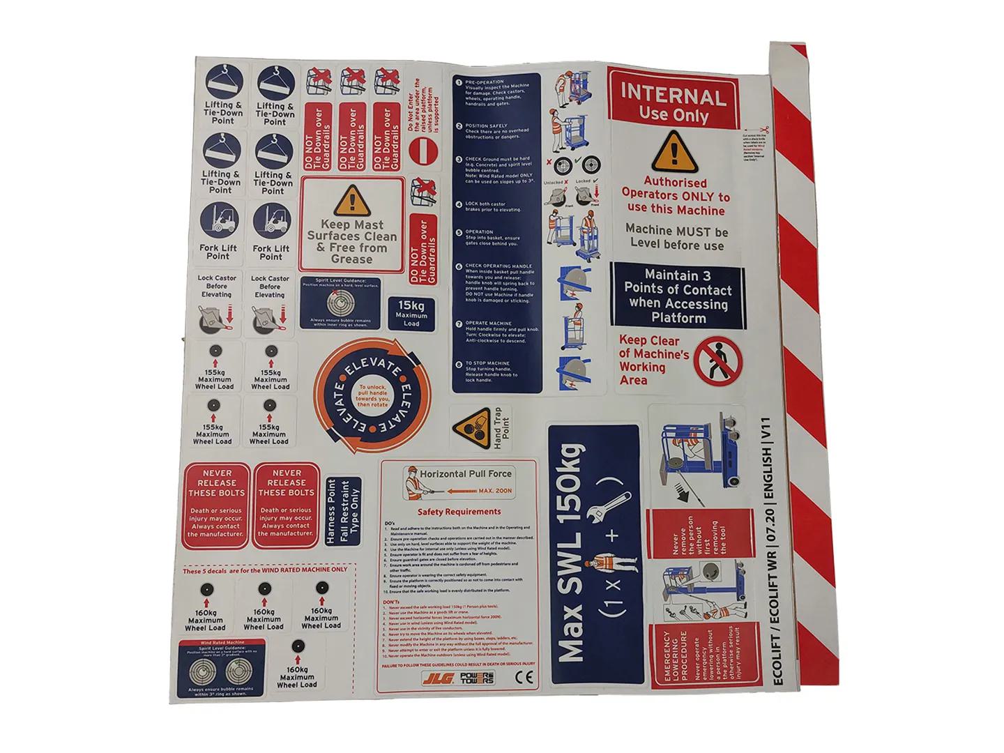 DECECLENG01 | ENGLISH ECOLIFT LABEL SHEET CO