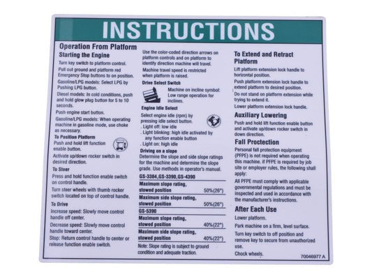 GN1000195 | GN-DECAL, INSTRUCTIONS