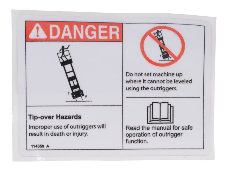 GN114359 | GN-DECAL, DANGER/INST OUTRIG