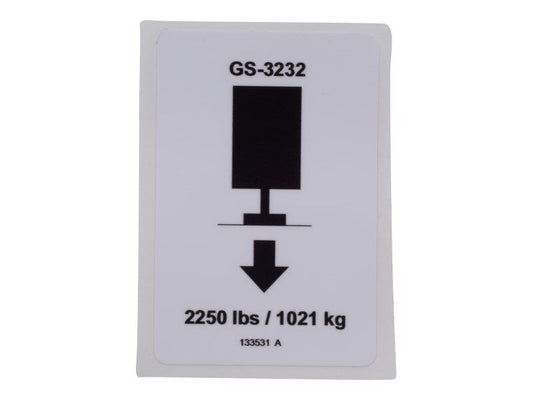 GN133531 | GN-DECAL, OUTRIGGER, LOAD