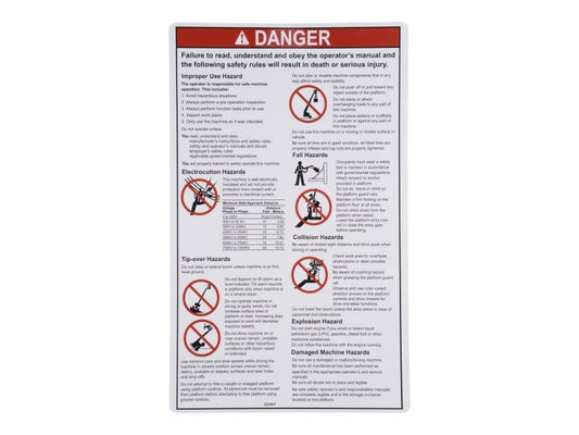 GN32700 | DECAL DANGER GEN SAFETY RULES