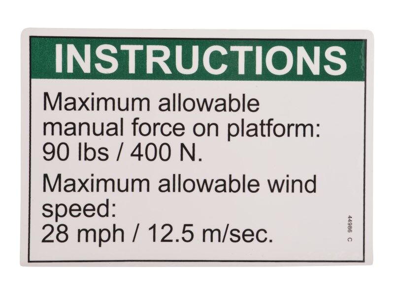 GN44986 | GN-DECAL,INSTR,SIDE FRC/WIND