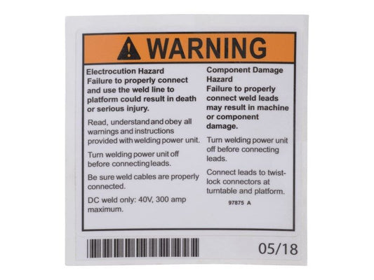 GN97875 | GN-DECAL, WARN, WELD LINES