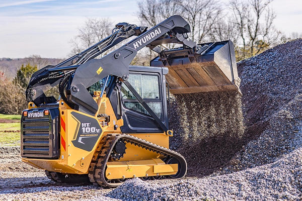 Rental compact track loader skid steer, 2,500 lb operating capacity.