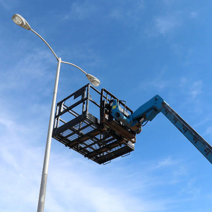Rent a safe iron and metal forklift man basket work platform for elevated tasks.