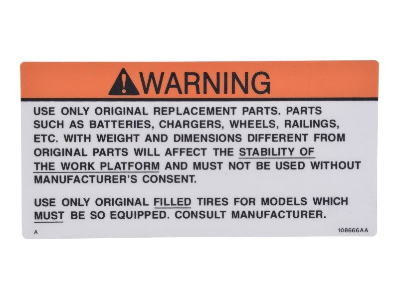 SJ108666 | SJ-DECAL, CAUTION REPLACEMENT