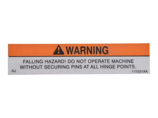 SJ115531 | SJ-DECAL, WARNING FALLING