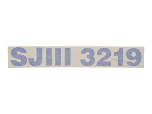 SJ129783 | SJ-SJIII 3219 MODEL LABEL