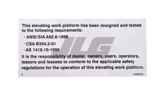 SJ129999 | SJ-DECAL, ANSI