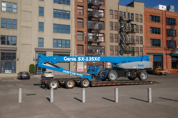 135 ft Telescopic Boom Lift SX-135XC heavy equipment rental for high-altitude work.
