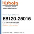 Genuine Kubota comp.flywheel, part number E8120-25015 — Alpine Equipment