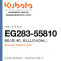 Genuine Kubota bearing, ball(radial), part number EG283-55810 — Alpine Equipment