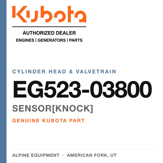 Genuine Kubota sensor[knock], part number EG523-03800 — Alpine Equipment