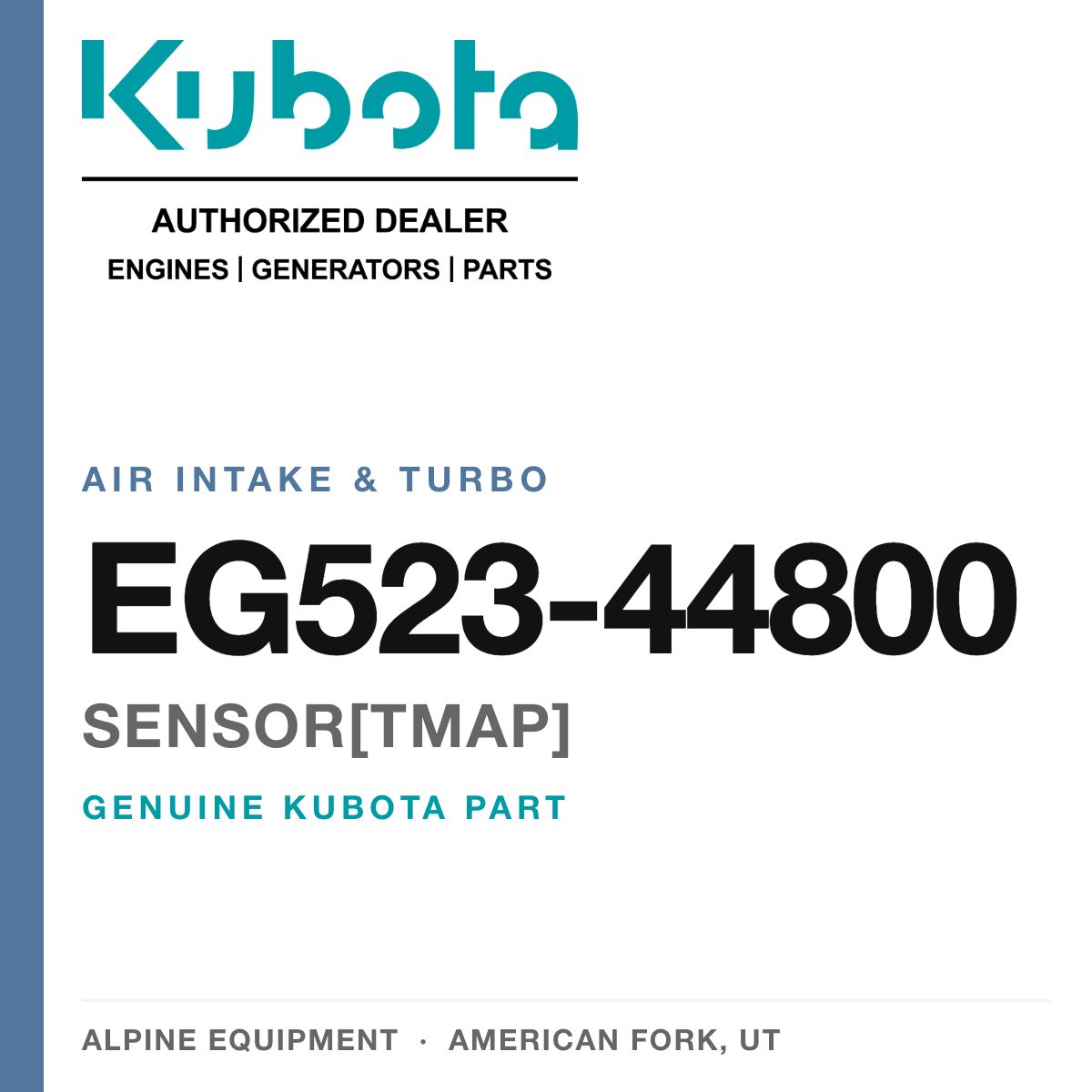 Genuine Kubota sensor[tmap], part number EG523-44800 — Alpine Equipment