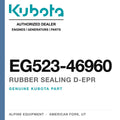 Genuine Kubota rubber sealing d-epr, part number EG523-46960 — Alpine Equipment