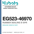 Genuine Kubota rubber sealing d-epr, part number EG523-46970 — Alpine Equipment