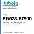 Genuine Kubota GASKET[FLANGE]+B44, part number EG523-67990 — Alpine Equipment