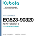 Genuine Kubota adapter dst i, part number EG523-90320 — Alpine Equipment