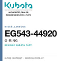 Genuine Kubota o-ring, part number EG543-44920 — Alpine Equipment