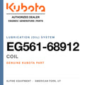 Genuine Kubota coil, part number EG561-68912 — Alpine Equipment