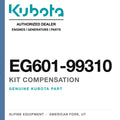 Genuine Kubota kit compensation, part number EG601-99310 — Alpine Equipment
