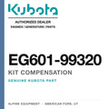 Genuine Kubota kit compensation, part number EG601-99320 — Alpine Equipment