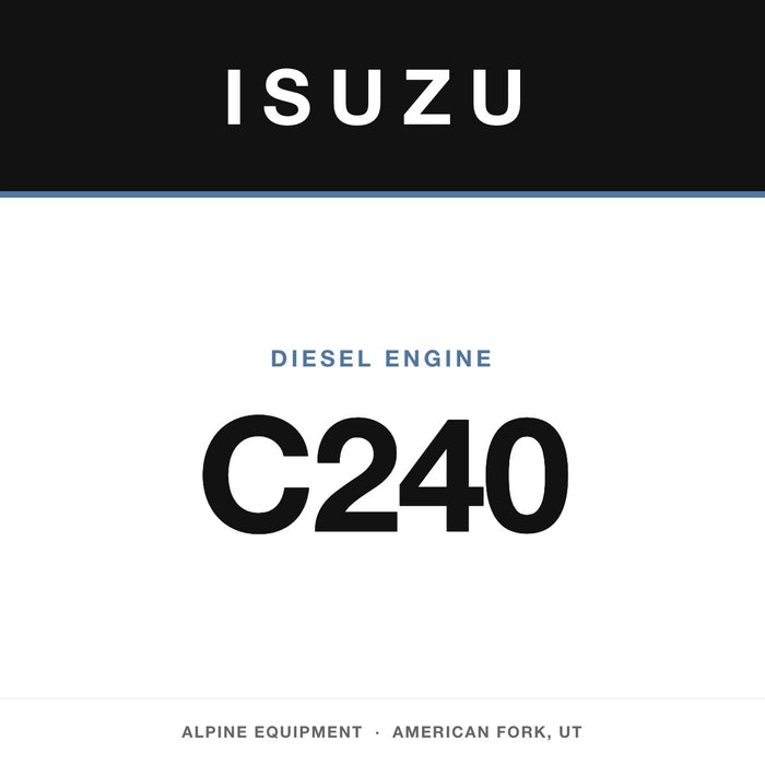 Isuzu C240 diesel engine — Alpine Equipment Repair, American Fork UT