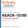 Genuine Kubota cylinder head kit, part number KEACK-1G780 — Alpine Equipment