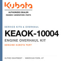 Genuine Kubota engine overhaul kit, part number KEAOK-10004 — Alpine Equipment
