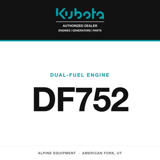 Kubota DF752 dual-fuel engine — Alpine Equipment Repair, authorized Kubota dealer