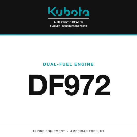 Kubota DF972 dual-fuel engine — Alpine Equipment Repair, authorized Kubota dealer