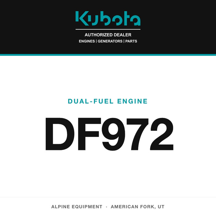 Kubota DF972 dual-fuel engine — Alpine Equipment Repair, authorized Kubota dealer