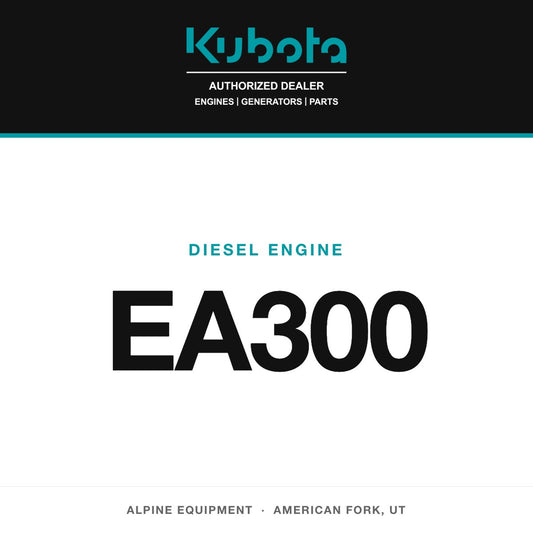 Kubota EA300 diesel engine — Alpine Equipment Repair, authorized Kubota dealer