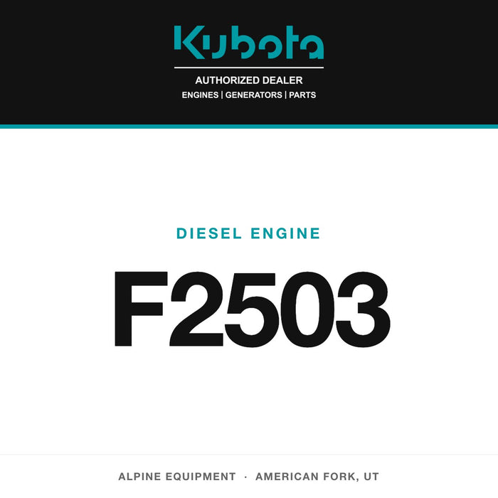 Kubota F2503 diesel engine — Alpine Equipment Repair, authorized Kubota dealer