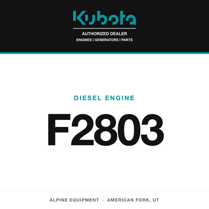 Kubota F2803 diesel engine — Alpine Equipment Repair, authorized Kubota dealer