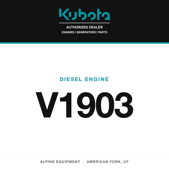 Kubota V1903 diesel engine — Alpine Equipment Repair, authorized Kubota dealer
