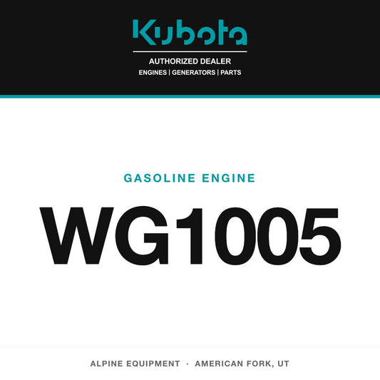 Kubota WG1005 gasoline engine — Alpine Equipment Repair, authorized Kubota dealer