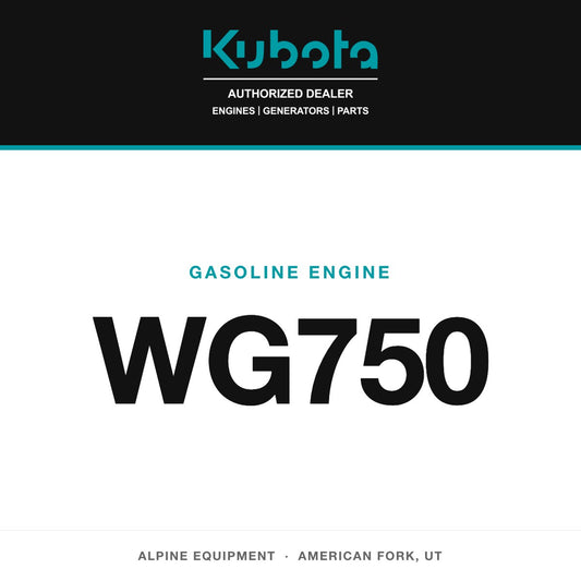 Kubota WG750 gasoline engine — Alpine Equipment Repair, authorized Kubota dealer