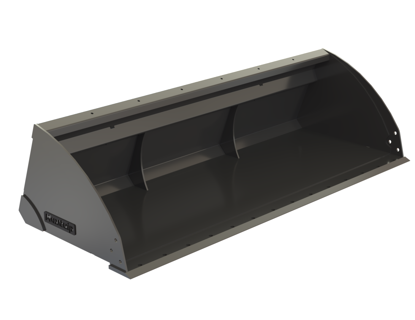 70014529 | 84" Heavy Duty Low Profile Extended Lip Utility Bucket w/ Welded on Edge