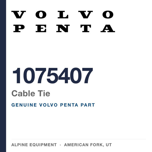 Volvo Penta 1075407 Cable Tie — genuine part from Alpine Equipment, American Fork UT