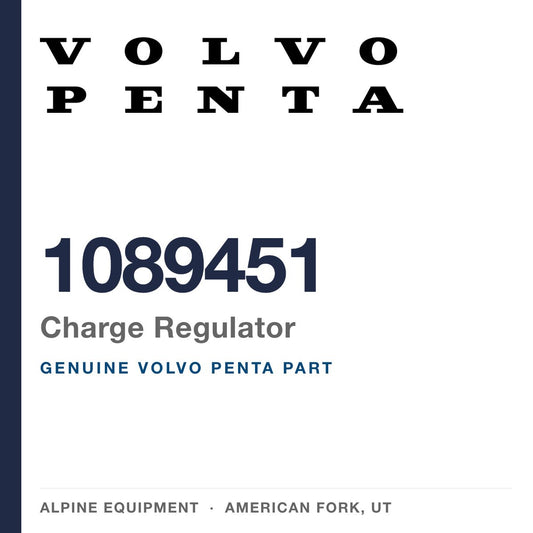 Volvo Penta 1089451 Charge Regulator — genuine part from Alpine Equipment, American Fork UT