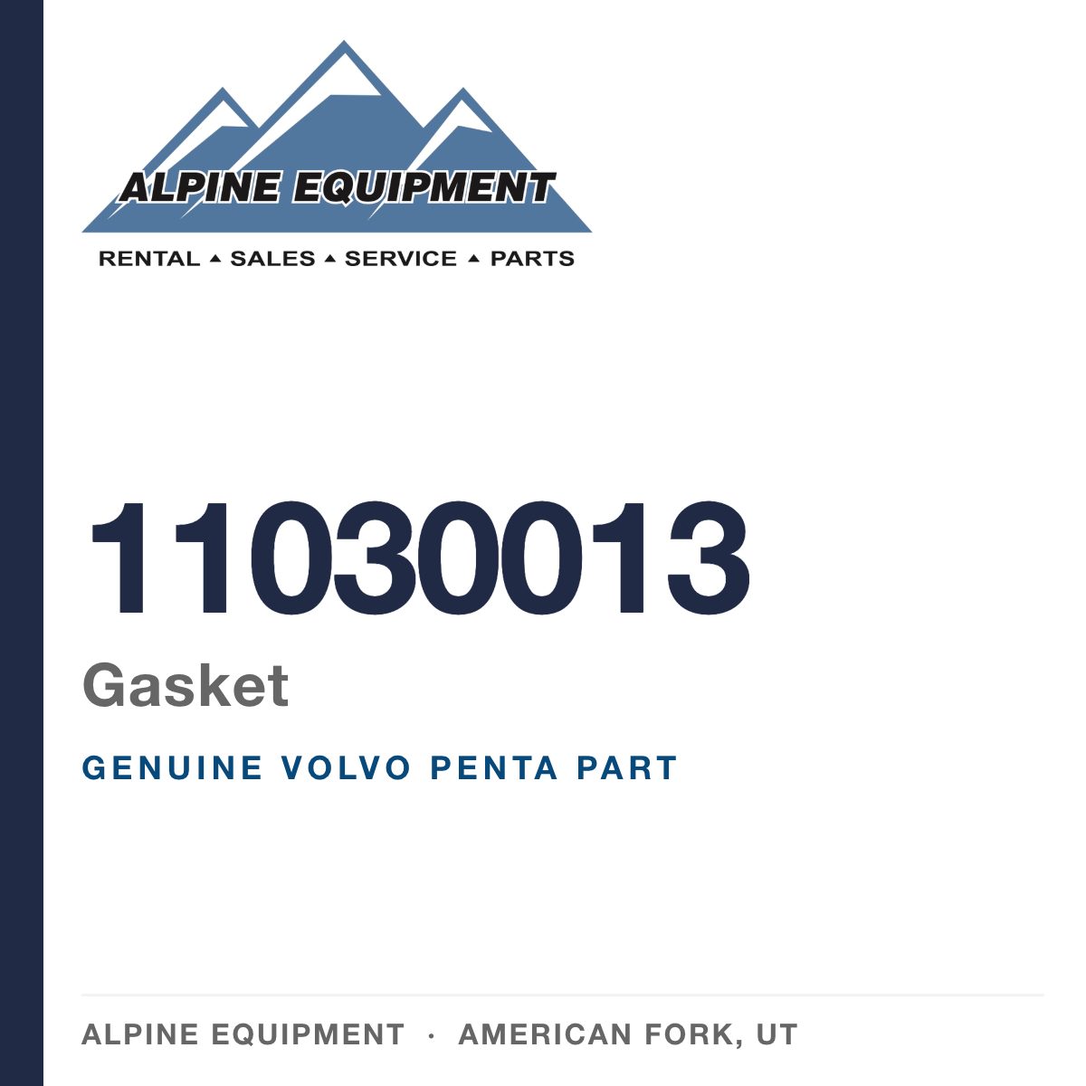 Volvo Penta 11030013 Gasket — genuine part from Alpine Equipment, American Fork UT